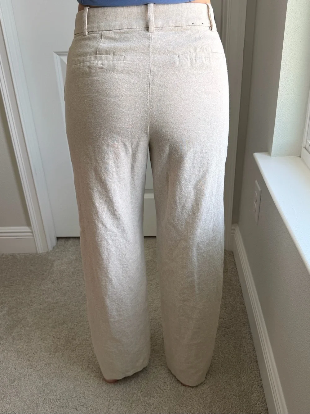 J. Crew Remy Linen-Blend Wide Leg Trouser